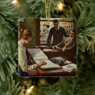 BedrijfsVergadering, Kantoor met Uitvoerende Keramisch Ornament