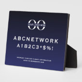 Bedrijfswachtwoord voor gastsysteem WiFi-code Fotoplaat (Zijkant)