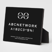 Bedrijfswachtwoord voor gastsysteem WiFi-code Fotoplaat (Zijkant)