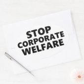 Bedrijfswelzijn stoppen ovale sticker (Envelop)