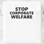 Bedrijfswelzijn stoppen ovale sticker (Tas)