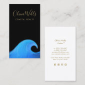 Bedrijven in de waterverf Ocean Wave Coastal Real  Visitekaartje (Voorkant / Achterkant)