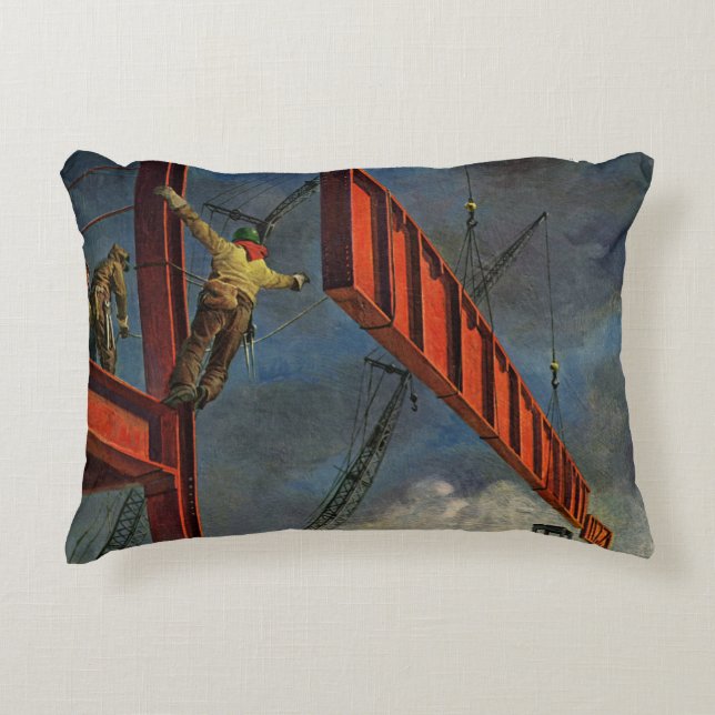  bedrijven, werknemers in de staalbouw accent kussen (Voorkant)