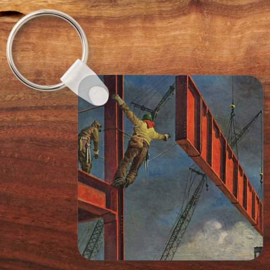  bedrijven, werknemers in de staalbouw sleutelhanger (Voorkant)