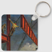 bedrijven, werknemers in de staalbouw sleutelhanger (Achterkant)