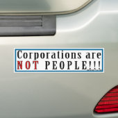 BEDRIJVEN ZIJN GEEN MENSEN! BUMPERSTICKER (Op auto)