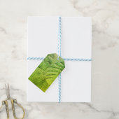 Bedroefd groen houtblad cadeaulabel (Met Touw)