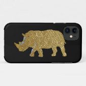 bedrukt gouden kleur rhino Case-Mate iPhone case (Achterkant (horizontaal))