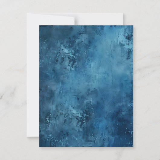 Bedrukt Schrootpapier Met Distressed Inkt Blauw Kaart (Achterkant)