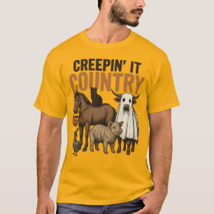 Bedrukte Creepin' It Country DTF Warmteoverdracht T-shirt