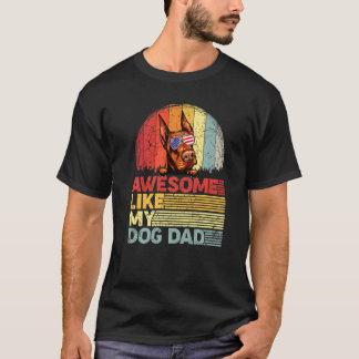Bedrukte Dobermann Geweldig Zoals Mijn Hond Papa T-shirt