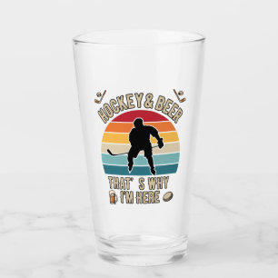 Bedrukte Hockey en Bier Pun Hockey Glas