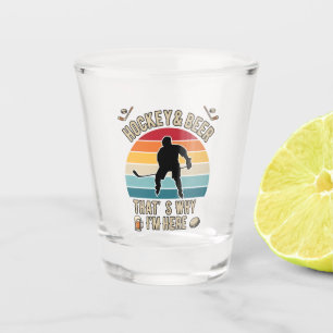 Bedrukte Hockey en Bier Pun Hockey Shot Glas