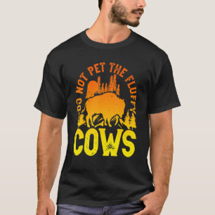Bedrukte Koeien Niet Aaien De Fluffy Koeien Vintag T-shirt