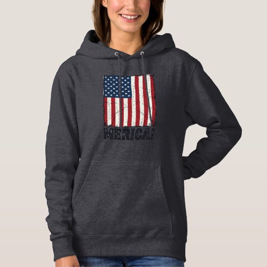 Bedrukte Merica Vlag Patriottisch Vector T-shirt D (Voorkant)