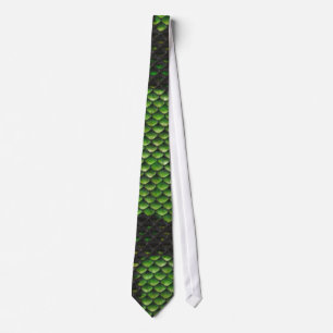 Bedrukte nepgroene slangenhuid Camo Style Design Stropdas