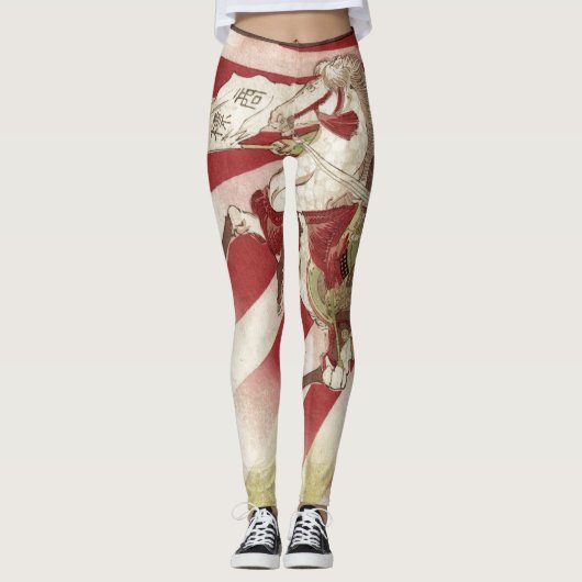BEDRUKTE PAARD JAPANSE LEGGINGS (Voorkant)