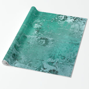 Bedrukte vintage bloemendamask cadeaupapier