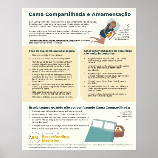 Bedsharing en borstvoeding Poster (Portugees) (Voorkant)