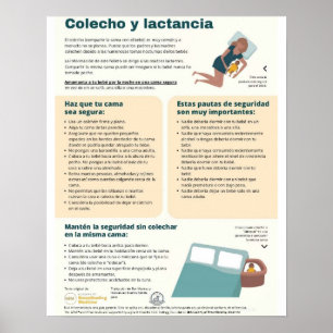 Bedsharing en borstvoeding Poster (Spaans)