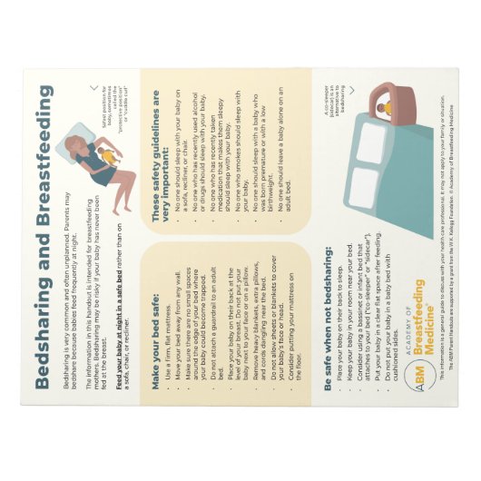 Bedsharing en borstvoeding Tear-away (Nederlands) Notitieblok (Voorkant)