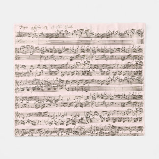 Bedtijd met Bach Handgeschreven klassieke muziek Fleece Deken