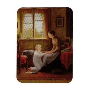 Bedtime, 1890 (olie op het paneel) magneet