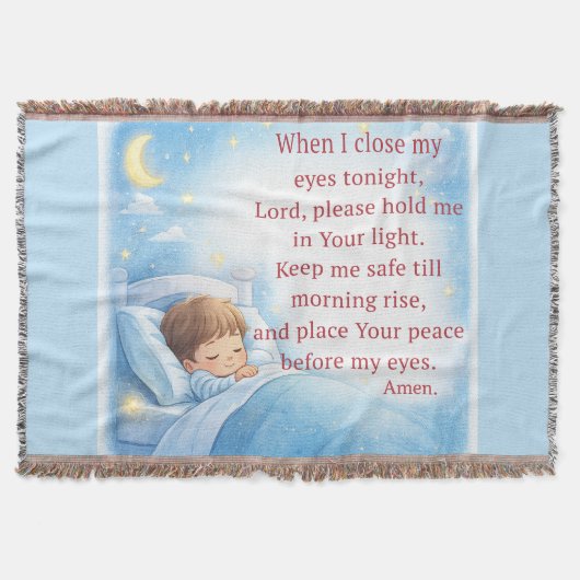Bedtime Prayer for Kids Deken (Voorkant)