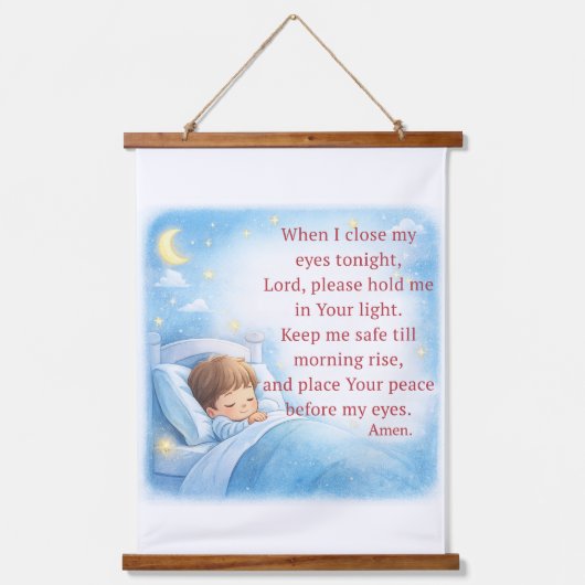 Bedtime Prayer for Kids Hangend Wandkleed (Voorkant)