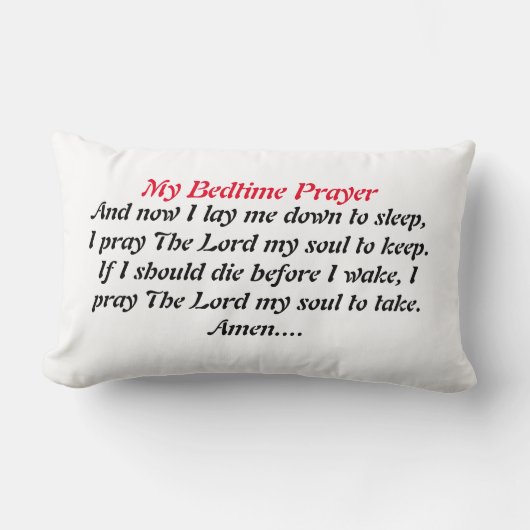 Bedtime Prayer Pillow Kussen (Voorkant)