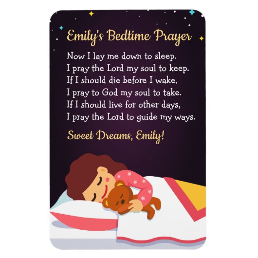 Bedtime Prayer Poster Magneet (Verticaal)