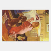 Bedtime Prayers, meisje met puppy, religie Inpakpapier Vel (Voorkant)