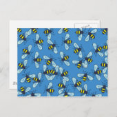 Bee-achtergrond Briefkaart (Voorkant / Achterkant)