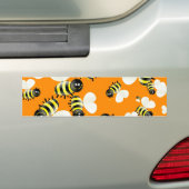 Bee-achtergrond Bumpersticker (Op auto)