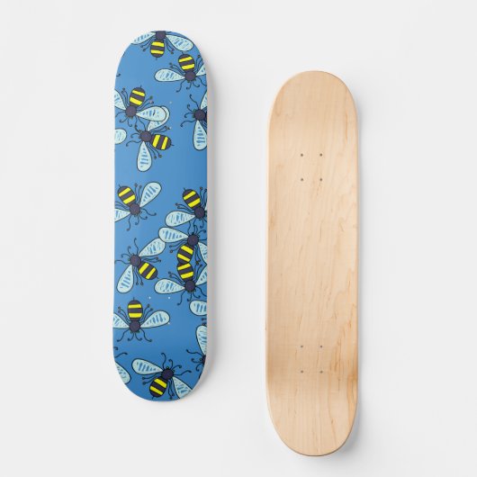 Bee-achtergrond Skateboard (Voorkant)