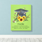 BEE Afstuderen Gift - Fun Im Buzzing Personalized Canvas Afdruk (Insitu (Houten vloer))