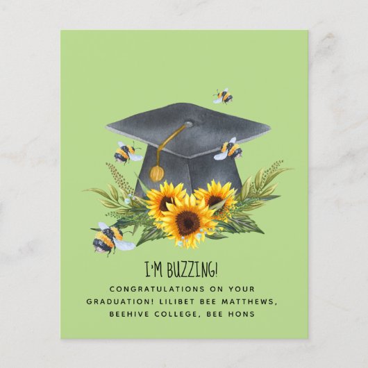BEE Afstuderen Gift - Fun Im Buzzing Personalized Flyer (Voorkant)