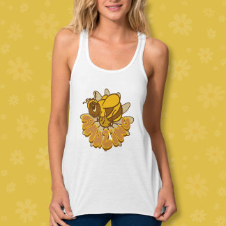 Bee Amazing - Schattigee Cartoon Bumble Bee & Dais Tanktop