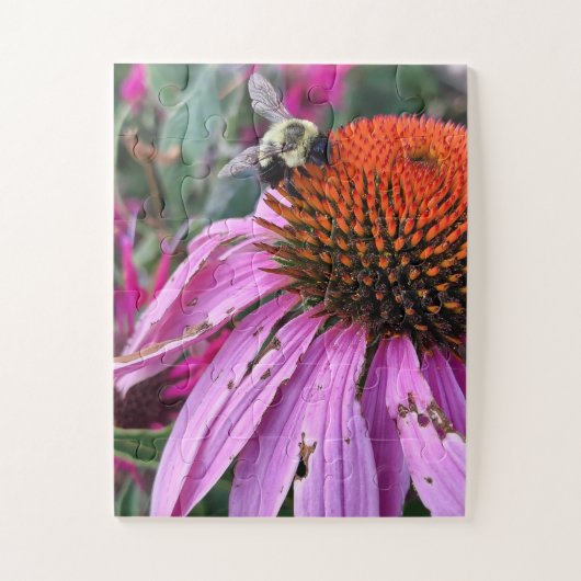 Bee and Coneflower Legpuzzel (Verticaal)