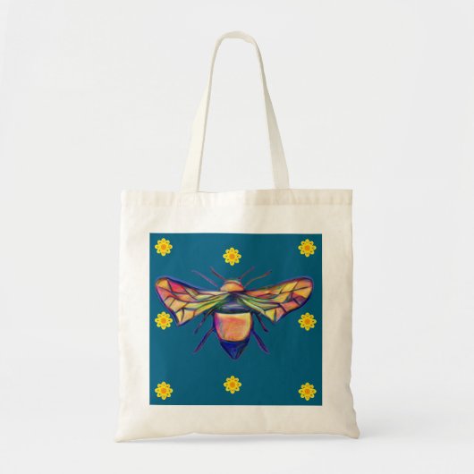 Bee and Flower Tote Bag (Voorkant)