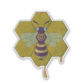 Bee and Hive sticker  (Voorkant)