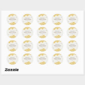 Bee and Honeycomb Honey Jar Label Sticker (Vel)