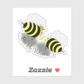 Bee and Queen Bee Couple Meeting Sticker (Vel)
