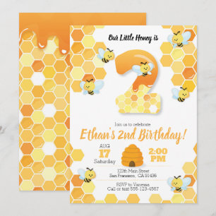 Bee anniversaire, Bee Invitation pour le 2e annive