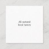 Bee Apiary Honey Étiquette Modèle Vintage (Dos)