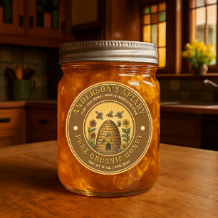 Bee Apiary Honey Label Sjabloon