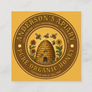 Bee Apiary Honey Label Sjabloon