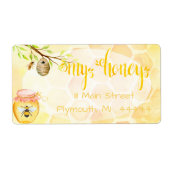 Bee Apiary Honey Verzendlabel (Voorkant)