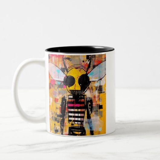 Bee ART Mug Tweekleurige Koffiemok (Links)