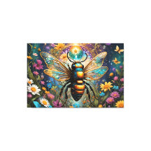 Bee Art Stretched Canvas
